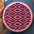 Punto de cruz - Rosa. Embroider project by Coricrafts - 07.19.2021