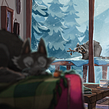 Christmas Animated Scene. Animation, and Traditional illustration project by Izzy Burton - 07.25.2021