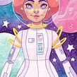 Cosmonauta. Un proyecto de Ilustración tradicional, Ilustración infantil y Pintura a la acuarela de Luna Lee - 30.07.2021