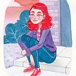 Atardecer. Projekt z dziedziny Trad, c i jna ilustracja użytkownika Luna Lee - 30.07.2021