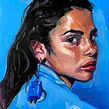Portrait Painted for My Expressive Oil Portrait Course. Traditional illustration project by A.J. Alper - 08.04.2021