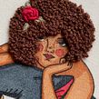 Pantera. Embroider, and Watercolor Painting project by Mariah Escossia - 08.11.2021
