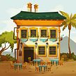 Coleção de casinhas. Ilustração tradicional projeto de Carol Delavy Chagas - 13.08.2021