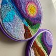 French Knot - Purple paradise. Embroider project by Coricrafts - 08.13.2021