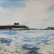 Moving water. Fine Arts, and Watercolor Painting project by Christian Koivumaa - 08.16.2021