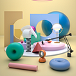 Lamp set. Un proyecto de Diseño, Arquitectura, Arquitectura interior, Arquitectura digital e Ilustración arquitectónica de Ana de Santos Díaz - 18.08.2021