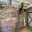 Instalación mural papel pintado non woven en Espacio multifuncional "Siang interiorismo". Interior Design, Creativit, Decoration, DIY, Floral, and Plant Design project by Carol Botin Fernandez - 08.18.2021