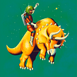 Space Rodeo. Ilustração tradicional projeto de Brad Woodard - 19.08.2021