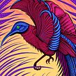 Bird illustration for "yoga Culture Zurich" Studio. Projekt z dziedziny Trad, c, jna ilustracja i Grafika wektorowa użytkownika Matt Curtis - 30.07.2021