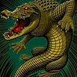 Break Point FC "Gator" rash guard illustration. Projekt z dziedziny Trad, c, jna ilustracja i Grafika wektorowa użytkownika Matt Curtis - 27.01.2018
