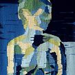 Girl in Blue - Woven Tapestry. Un proyecto de Artesanía y Bellas Artes de Marion Weymes - 06.09.2021