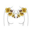 My final project - Botanical Chestpiece Design. Een project van Traditionele illustratie, Digitale illustratie,  Tatoeageontwerp y  Botanische illustratie van Jen Tonic - 09.09.2021