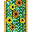 Contemporary Stained Glass Sunflower Window for a French Farmhouse. Un projet de Décoration d'intérieur de Flora Jamieson - 09.09.2021
