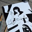 Smoking Girl. Un projet de Motion design, Illustration traditionnelle, Animation, Animation de personnages, Animation 2D, Dessin, Illustration animée et Illustration à l'encre de Mathieu Maillefer - 02.04.2020
