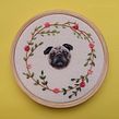 Mini Pug Bordado à mão. Embroider project by Paulo Rezende - 02.28.2021