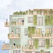 Green Dream. Architecture, Architectural Illustration, and Traditional illustration project by PAKKA - 09.30.2021