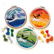 Dramatic Skies Embroidered Surf Series. Bordado projeto de Jen Smith - 05.10.2021