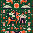 Día soleado. Un projet de Illustration traditionnelle, Beaux Arts, Direction artistique , et Motion design de Profe - 12.10.2021