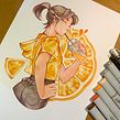 Tangerine (Copic Markers). Un proyecto de Ilustración tradicional y Manga de Caio Yo - 15.10.2021