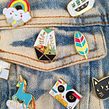 Accessories, Cards and Stickers for Badge Bomb. Een project van Traditionele illustratie y Patroonontwerp van Allison Cole - 31.10.2021