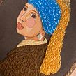 Moça com brinco de pérola . Arts, Crafts, Embroider, Portrait Drawing, Drawing, Watercolor Painting, Painting, and Fiber Arts project by Mariah Escossia - 11.05.2021