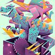 Dinos Print. Un proyecto de Ilustración tradicional, Diseño de personajes e Ilustración vectorial de Vidam - 01.07.2020