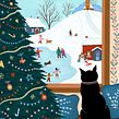 Christmas Holiday Digital Work. Traditional illustration, Digital Illustration, and Gouache Painting project by Cagla Zimmermann - 11.16.2021
