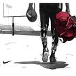 NIKE NCAA. Ilustração tradicional, Desenho a lápis, Desenho digital, Desenho, e Artes plásticas projeto de Thomas Cian - 10.01.2018