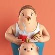 Its all about nutrition. Traditional illustration, 3D, and Character Design project by YIPPIEHEY - 11.24.2021