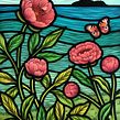 Peonies Stained Glass Window. Een project van  Interieur van Flora Jamieson - 07.12.2021