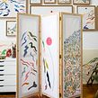 Paravent brodé. Un progetto di Ricamo, Interior Design, Illustrazione tradizionale, Artigianato, Design e creazione di mobili, Interior design e Pittura di Célia Bruneau - 09.12.2021