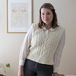 Cable knitted vest. Arts, and Crafts project by Sari Nordlund - 12.10.2021