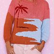PALMTREE SWEATER. Un projet de Création de costumes, DIY , et Artisanat de Morgane Mathieu - 13.12.2021