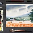My project in Watercolor Landscapes: Experimental Tools and Techniques course. Un progetto di Belle arti, Pittura e Pittura ad acquerello di Christian Koivumaa - 10.01.2022