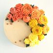 Fall Floral Ombre Cake. Design, Arts, and Crafts project by Liz Shim - 01.11.2022