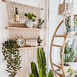 Makramee Regal mit zwei Ebenen im Boho Stil. Un progetto di Artigianato di Lara Pertschy - 14.01.2022