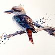 Kookaburra watercolour . Un proyecto de Pintura a la acuarela de Sarah Stokes - 15.01.2022