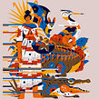 Zihuatanejo. Traditional illustration, Design, Art Direction, and Fine Arts project by Profe - 01.21.2022