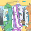 Recess® - The Recess Guide to Re-entering Society (Zine) Ein Projekt aus dem Bereich Traditionelle Illustration und Werbung von Kyle Ellingson - 27.01.2022