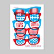 Elvis Costello screen printed poster. Een project van  Ontwerp, Traditionele illustratie,  Reclame,  Muziek, Grafisch ontwerp y Zeefdruk van Dan Stiles - 01.03.2015