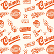 Crimen - Branding. Design têxtil, Estamparia têxtil, Desenho de moda, Design, Ilustração tradicional, Direção de arte, Br, ing e Identidade, Design gráfico, Serigrafia, Caligrafia, Lettering, Design de logotipo, Lettering digital, H, e Lettering projeto de Germán Rodríguez - 07.02.2019