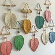 Painéis com folhas de macrame. Artesanato, e Macramê projeto de Fernanda Campelo - 19.02.2022