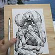 Amor por la tinta. Un proyecto de Ilustración con tinta, Bocetado, Ilustración tradicional y Dibujo de Dibujante Nocturno - 22.02.2022