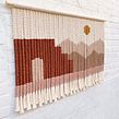 “Sun Portal” Macramé Landscape. Een project van Textiel van Rachel Breuklander - 04.03.2022