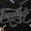"Together" Leaf Lettering. Lettering, H, and Lettering project by Nico Ng - 03.07.2022
