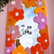 Flower Power Spiegel. Design, Graphic Design, Product Design, Textile Design & Interior Design project by Zeyu Cheng - 03.09.2022