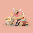 The Explorers. Traditional illustration, Animation, 3D Animation, Character Animation, 3D Character Design, Character Design, 3D Modeling, and 3D project by Andres Rossi | Wildthings Studio - 03.10.2022