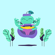 The hurdles of meditation. Ilustração tradicional, Animação 2D, Animação de personagens, Design de personagens, e Motion Graphics projeto de Andres Rossi | Wildthings Studio - 31.03.2021