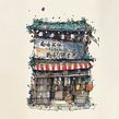 Au Japon Book Project. Traditional illustration project by Albert Kiefer - 03.19.2022
