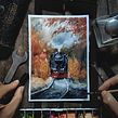 Tren sketch. Traditional illustration, Watercolor Painting, and Painting project by Edy Rios - 03.30.2022